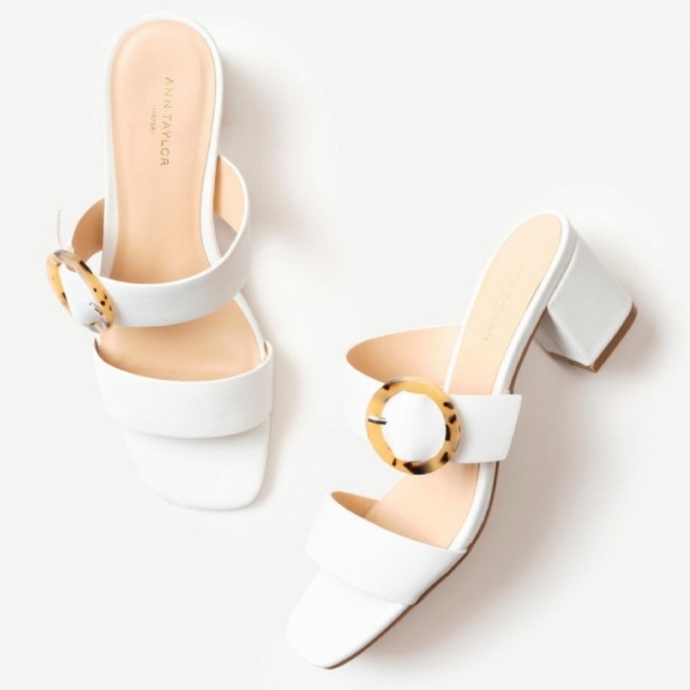 NWT Ann Taylor Factory Mule Block Heels